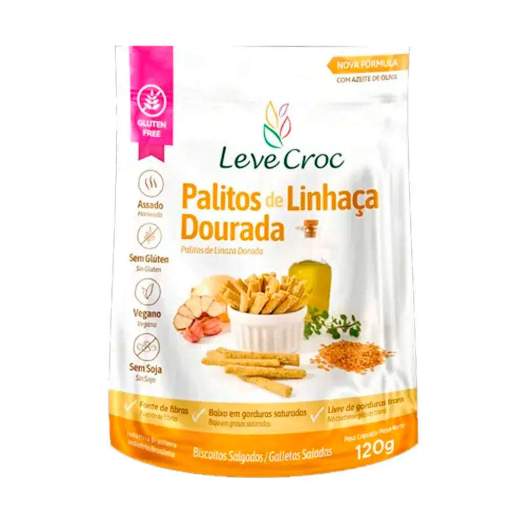 PALITOS SALGADOS DE LINHAÇA DOURADA SEM GLÚTEN  120g